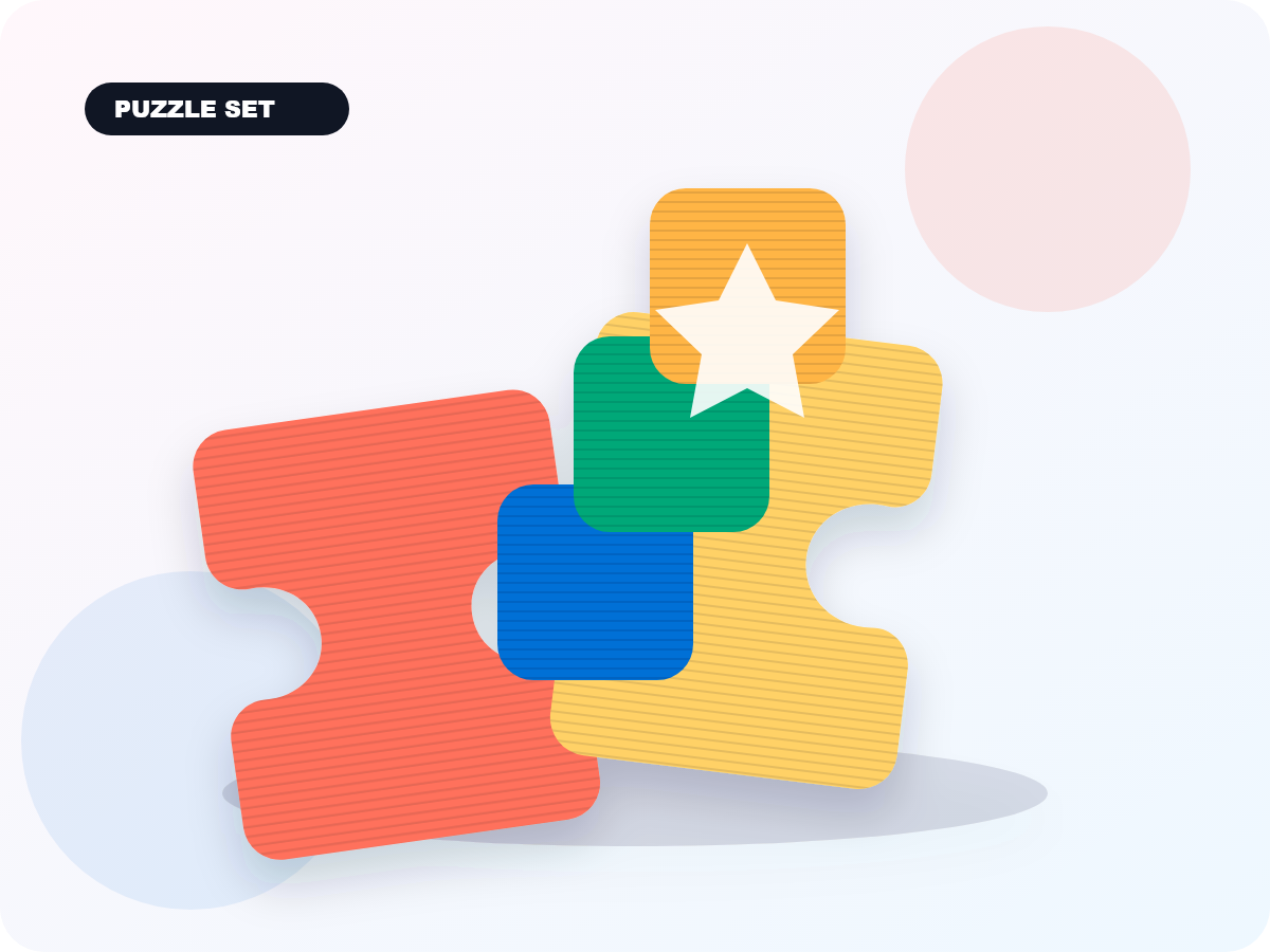 3D printed puzzle and stacking blocks example